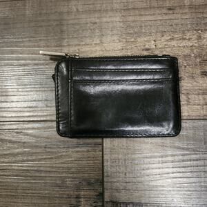 Small Hobo wallet coin purse credit card holder black leather LL